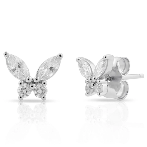 Brinco Blend Collection Borboleta com Zircônias