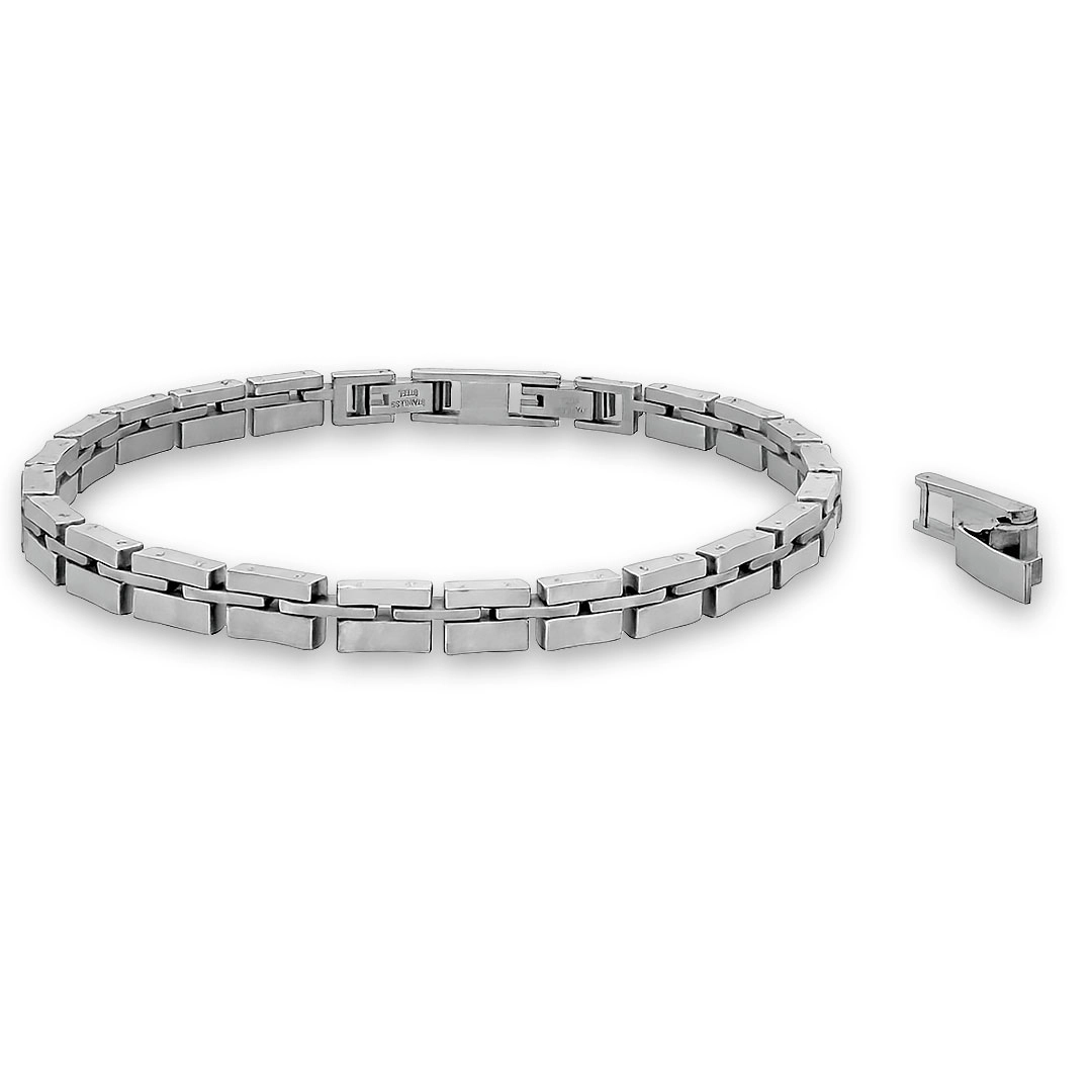 Pulseira com Elos Trabalhados e Fosco