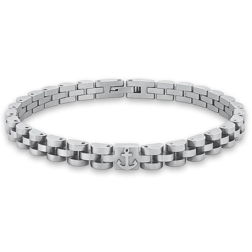 Pulseira com Elos Espelhados e Âncora