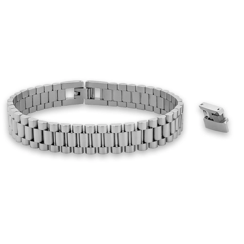 Pulseira com Elos Trabalhados e Espelhados