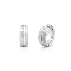 Brinco Argola Click Fosca com Friso Espelhado