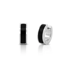 Brinco de Argola Click com Trabalhado Carbonado