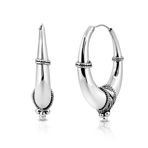 Brinco de Argola com Trabalhado Envelhecido
