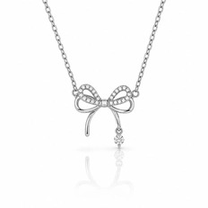 Gargantilha Blend Collection Laço com Zircônias Cristal