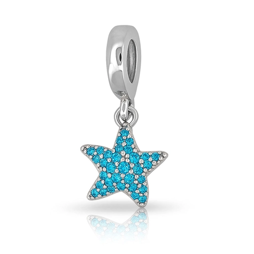 Berloque Estrela do Mar com Zircônias Topázio