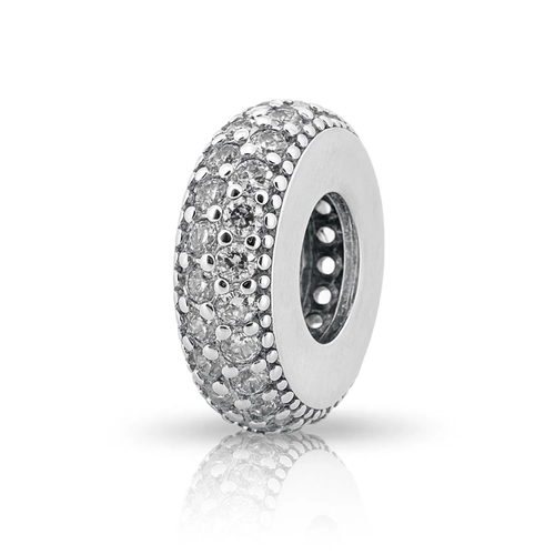 Berloque Separador Zircônias Cristal Cravejadas