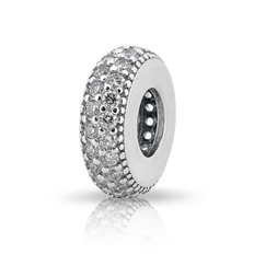 Berloque Separador Zircônias Cristal Cravejadas