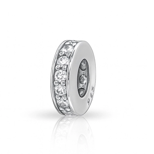 Berloque Separador com Zircônias Cristal