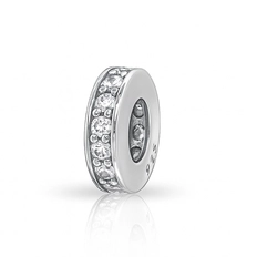 Berloque Separador com Zircônias Cristal