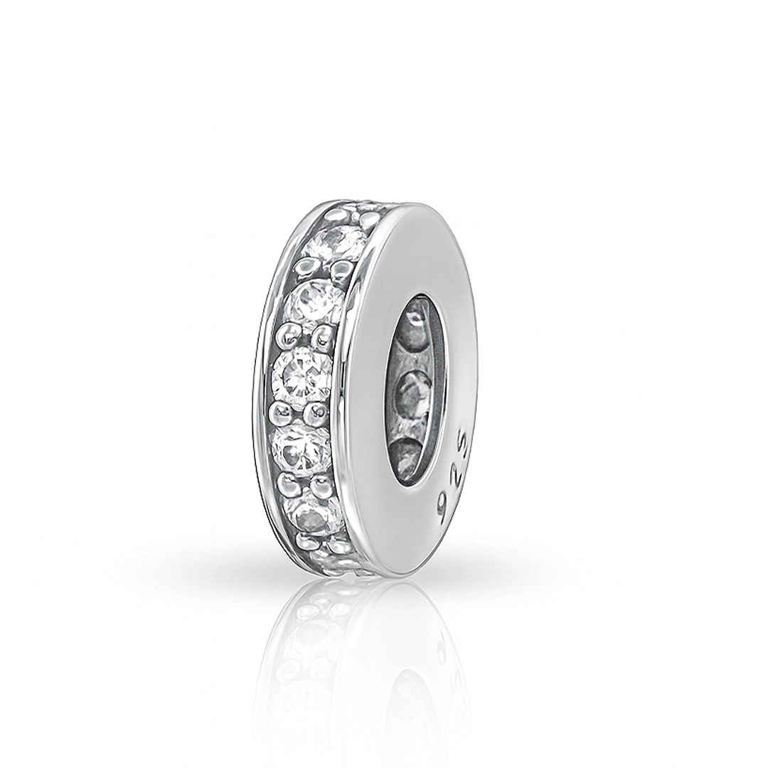 Berloque Separador com Zircônias Cristal