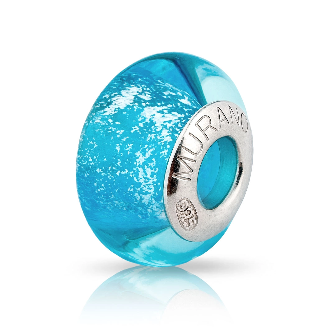 Berloque Separador Murano Azul