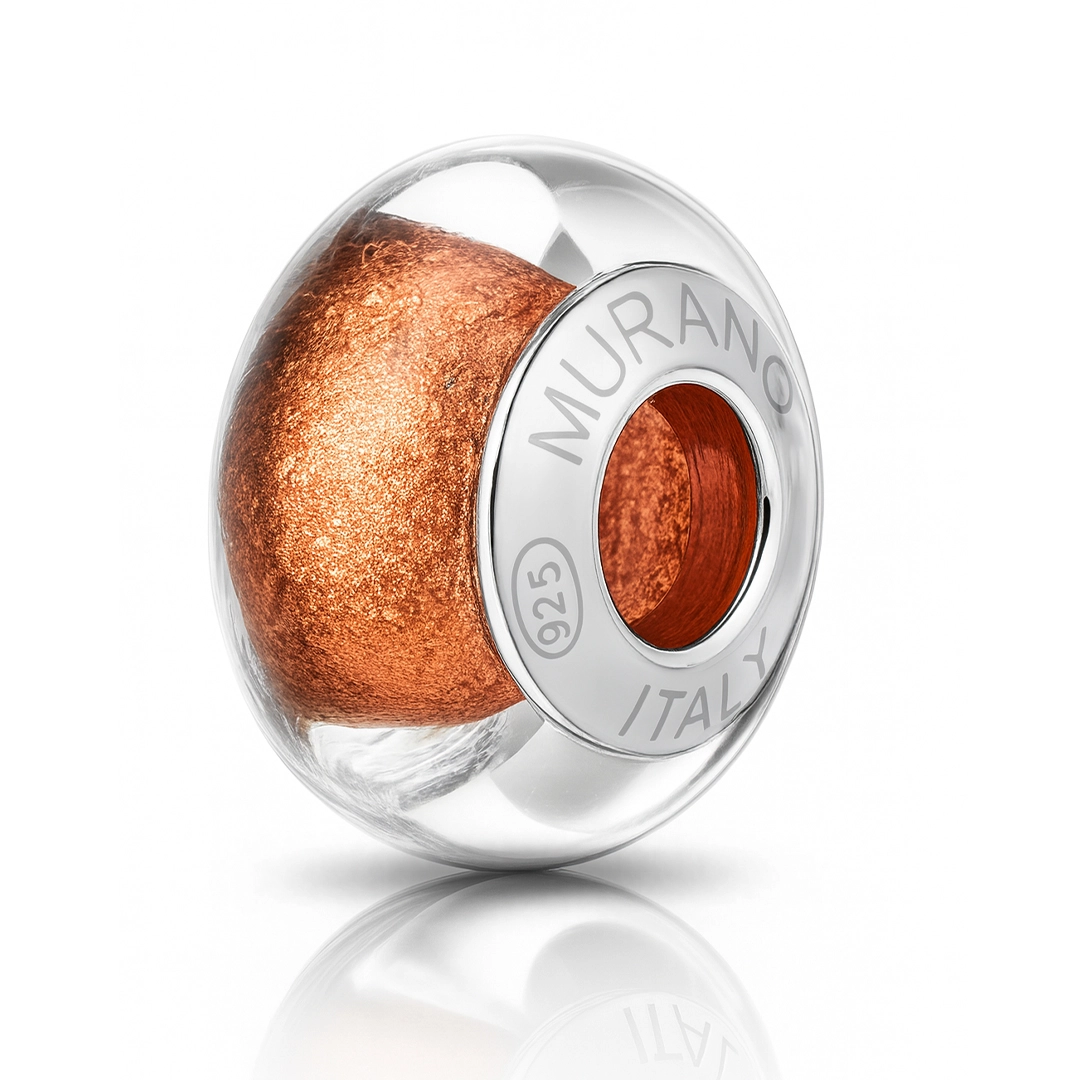 Berloque Separador Murano Cobre