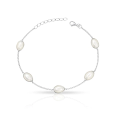 Pulseira em Pérolas Naturais em Formato Gota