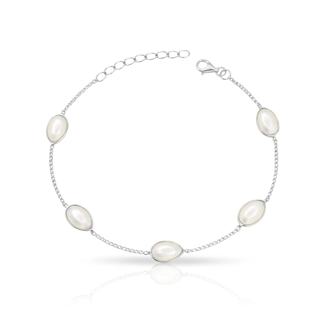 Pulseira em Pérolas Naturais em Formato Gota