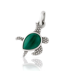 Pingente Tartaruga com Malaquita Natural