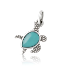 Pingente Tartaruga com Calcedônia Natural
