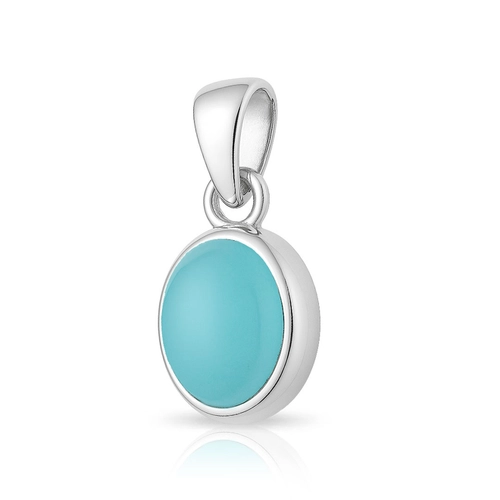 Pingente Oval com Calcedônia Natural