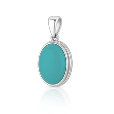 Pingente com Calcedônia Natural Oval