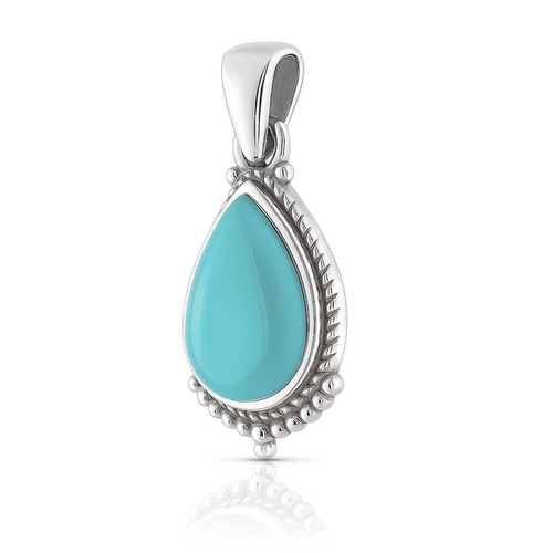 Pingente de Prata 925 com Calcedônia Natural Gota