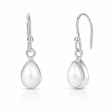 Brinco Gancho com Gota em Pérola Natural