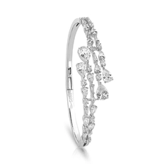 Bracelete de Prata Blend Collection Articulado com Gotas em Zircônias Cristal
