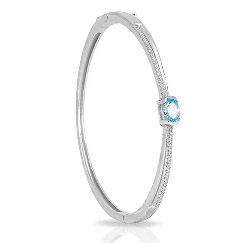 Bracelete Blend Collection Articulado com Zircônia Topázio Oval
