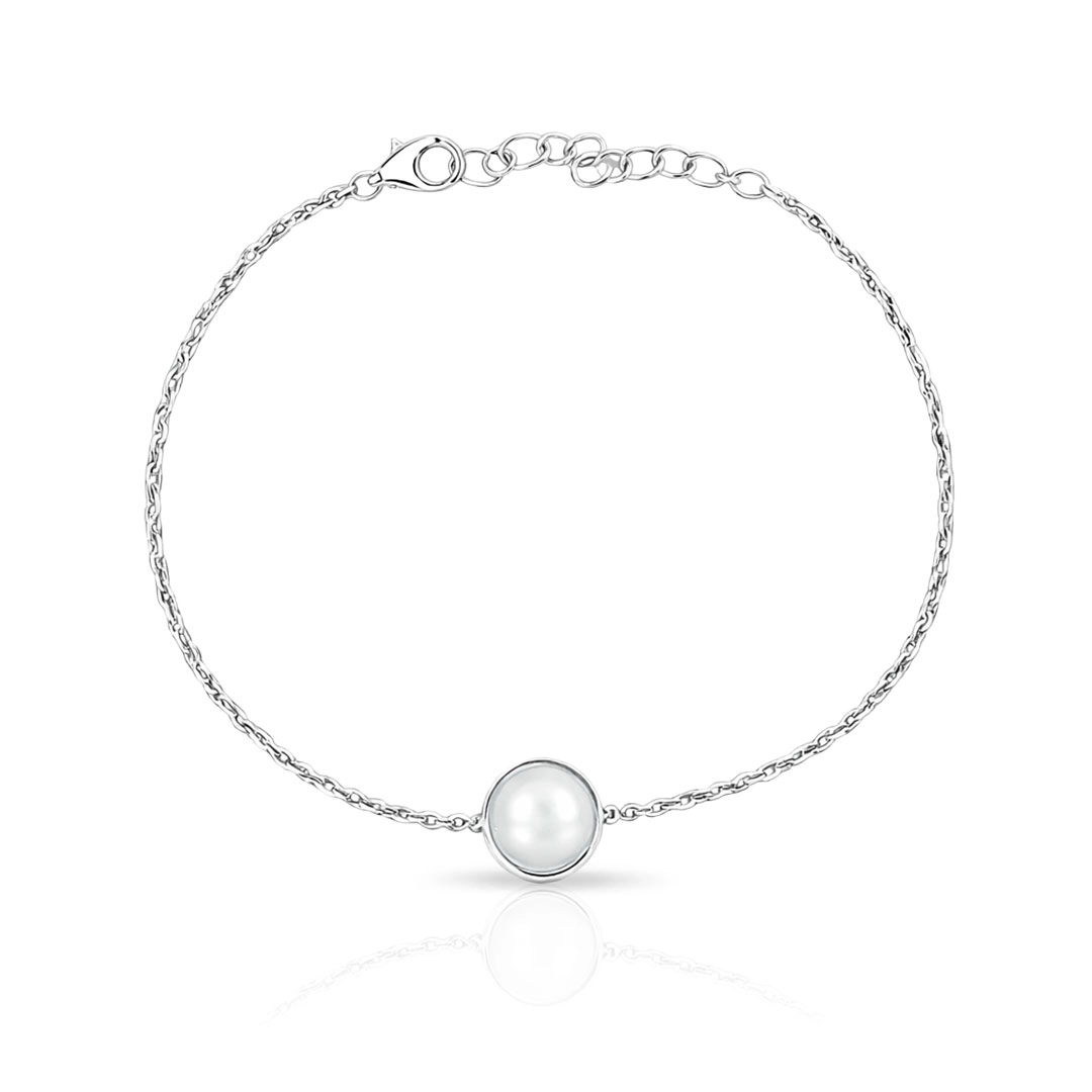 Pulseira Delicada com Pérola Natural