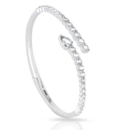 Bracelete de Prata Blend Collection Articulado com Zircônias Cristal