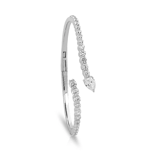 Bracelete de Prata Blend Collection Articulado com Zircônias Cristal