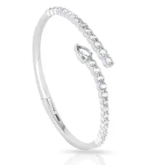 Bracelete de Prata Blend Collection Articulado com Zircônias Cristal