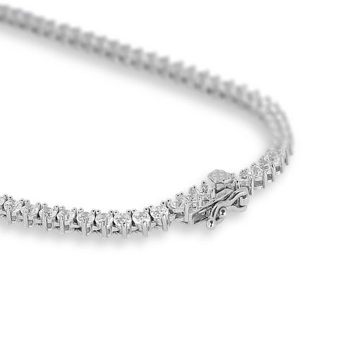 Colar de Prata Blend Collection Riviera com Zircônias Cristal