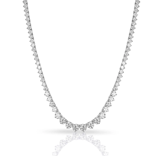 Colar de Prata Blend Collection com Zircônias Cristal Redondas