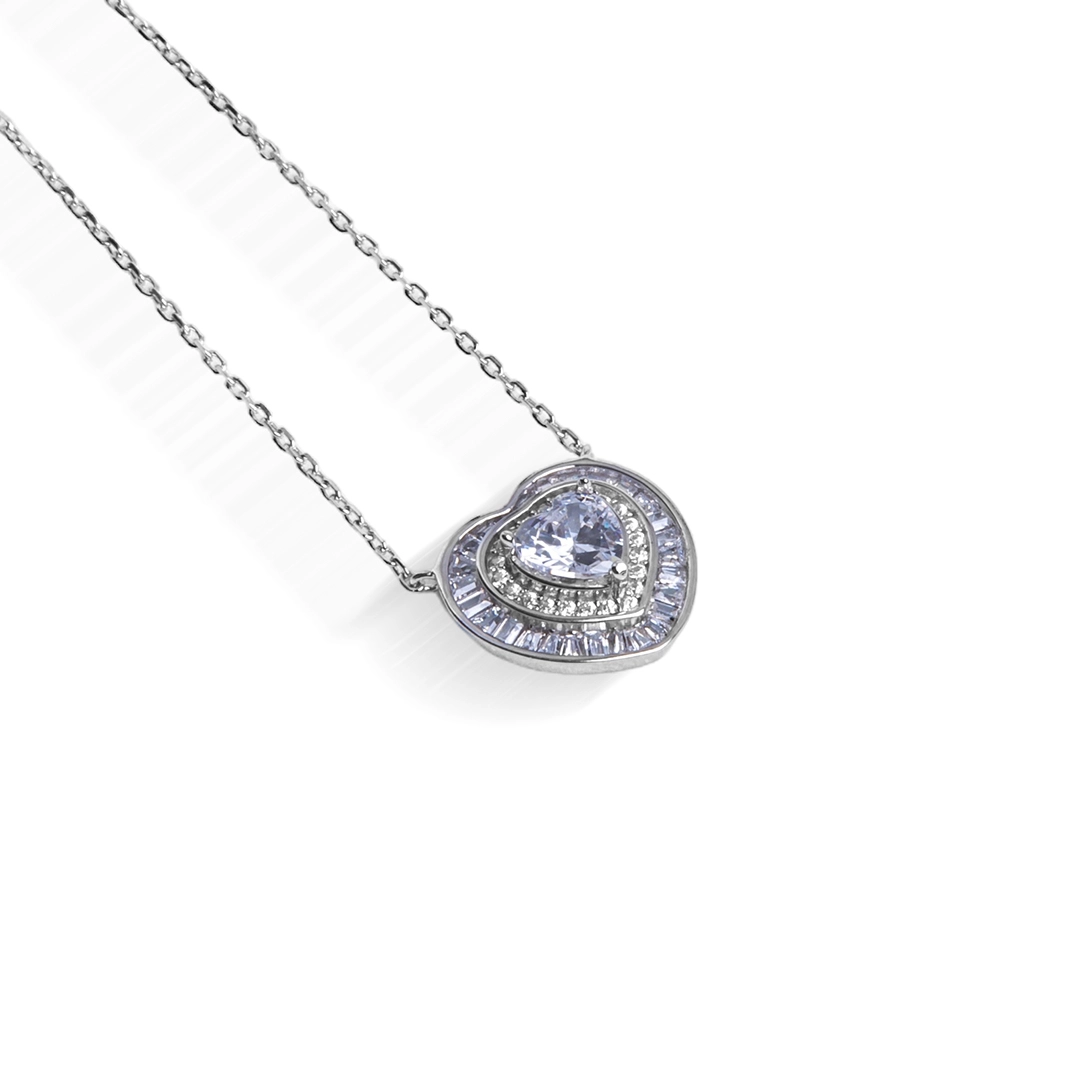 Gargantilha Blend Collection com Coração de Zircônias Cristal