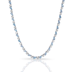 Colar Blend Collection com Zircônias Cristal e Gotas em Zircônia Topázio