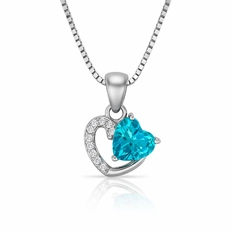 Gargantilha Blend Collection Coração com Zircônias Cristal e Topázio