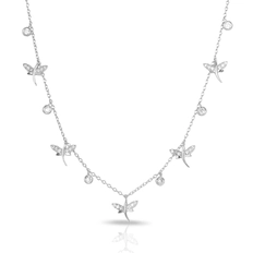 Gargantilha Blend Collection com Libélulas de Zircônias Cristal