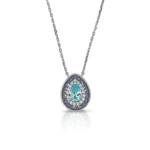 Gargantilha Blend Collection Gota com Zircônias Topázio e Cristal