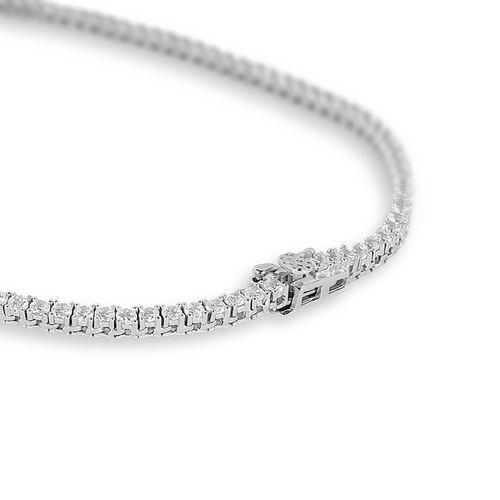 Colar de Prata Blend Collection com Coração de Zircônia Safira