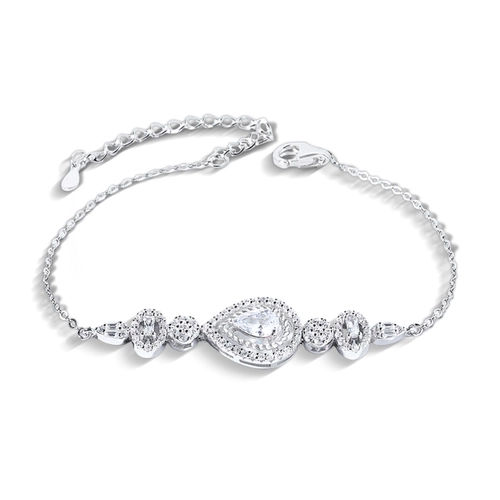 Pulseira de Prata Blend Collection Gota com Zircônia Cristal