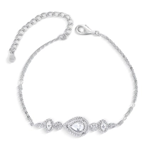 Pulseira de Prata Blend Collection Gota com Zircônia Cristal