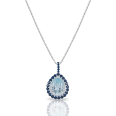 Gargantilha Blend Collection Gota com Zircônia Topázio e Zircônias Safira