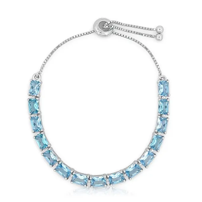 Pulseira Blend Collection Com Zircônias Topázio e Malha Veneziana