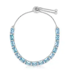 Pulseira Blend Collection Com Zircônias Topázio e Malha Veneziana