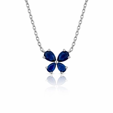 Gargantilha Blend Collection Borboleta em Zircônia Safira