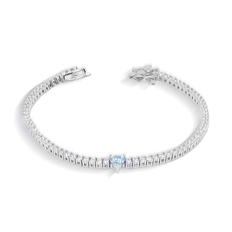 Pulseira Blend Collection Riviera com Coração em Zircônia Topázio