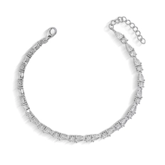 Pulseira de Prata Blend Collection com Gotas em Zircônias Cristal