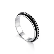 Anel Spinner Envelhecido com Esferas