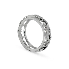 Anel Spinner Masculino Envelhecido e Trabalhado