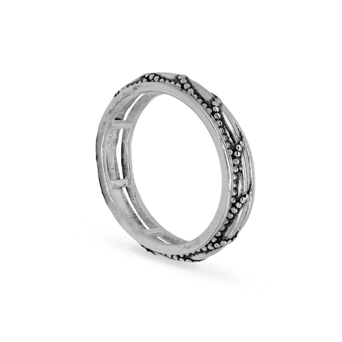 Anel Spinner Masculino com Trabalhado Envelhecido