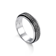 Anel Masculino Spinner com Trabalhado